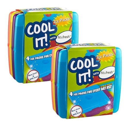 Medport Medport 336KCHPK8 Fit & Fresh Cool Coolers Ice Pack; Multicolor - Pack of 8 336KCHPK8